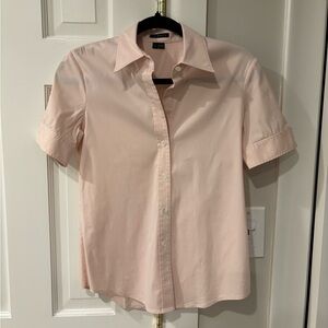 Light Pink Theory Short Sleeve Button-Up Shirt